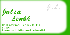 julia lenkh business card